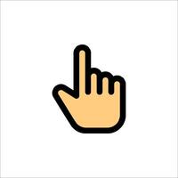 A hand pointing up with a finger icon vector