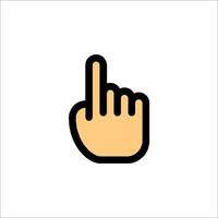 A hand pointing up with a finger icon vector