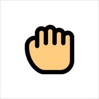 A hand with a fist icon on a white background vector
