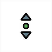 A black and green button with a green arrow vector