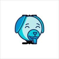 A cartoon dog with its tongue out vector