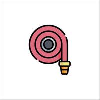 A pink hose with a camera on it vector