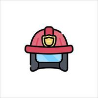 Fireman helmet icon illustration vector