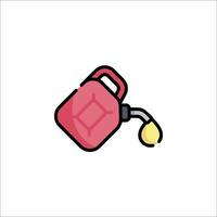 A gas can with a yellow light on it vector