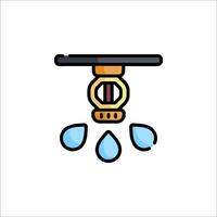 A water faucet with drops of water vector