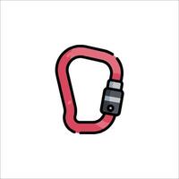 A red carabine with a black handle vector