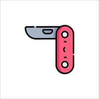 A knife icon on a white background vector