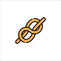 A knot icon in a flat style vector