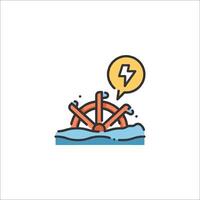 A boat with a lightning bolt on it and a speech bubble vector