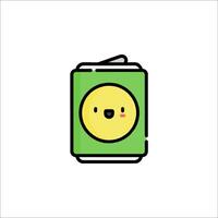 A green and yellow book with a smiley face vector