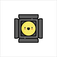 A smiley face in a box with a black and white background vector