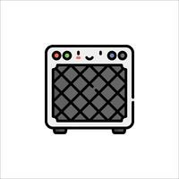 A small amplifier icon with a smiley face vector