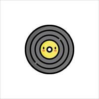 A vinyl record with a smiley face on it vector