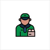 A man in uniform holding a box vector