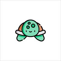A turtle with a smile on its face vector