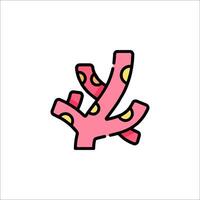A pink coral with dots on it vector