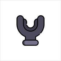 A black and white icon of a wrench vector