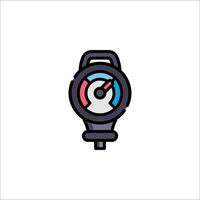 A pressure gauge icon on a white background vector