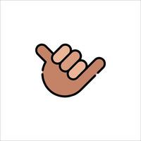 A hand gesture with a finger up and a peace sign vector