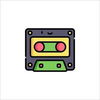 A cassette player icon on a white background vector