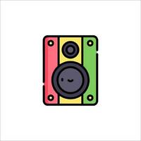 A colorful speaker icon on a white background vector