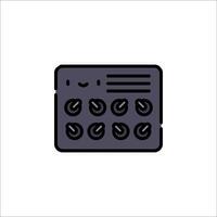 A pill box with a smiley face on it vector