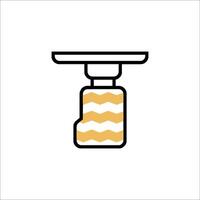 A bottle of perfume on a shelf with a white background vector