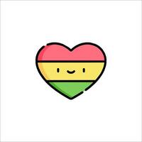 A heart with a smiley face on it vector