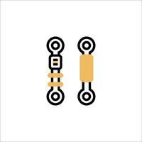 Two metal springs on a white background vector