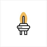 A light bulb icon on a white background vector
