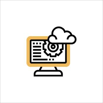icono de computación en la nube vector
