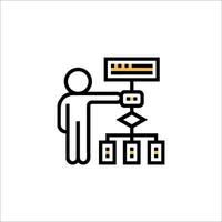 A man holding a computer and a server vector