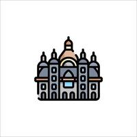 A church icon in a line style vector