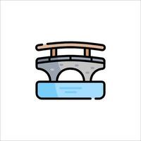 A bridge icon on a white background vector