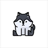 A cartoon cat sitting on the ground vector