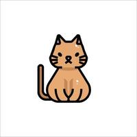 A cartoon cat sitting on a white background vector