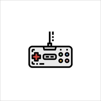 un juego controlador icono en un blanco antecedentes vector