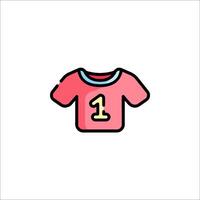 A pink t - shirt with the number one on it vector