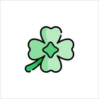 A green clover leaf icon on a white background vector