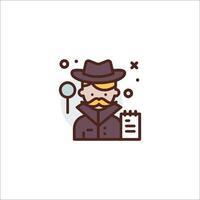 A man with a mustache and hat is holding a clipboard vector