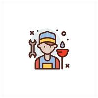 A man with a wrench and a wrench in his hand vector