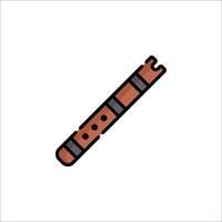 Flute icon isolated on white background vector