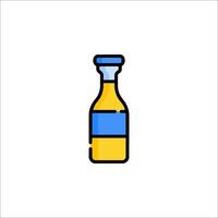 A bottle of wine icon on a white background vector