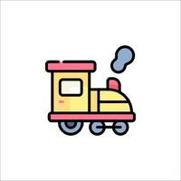 A cartoon train icon on a white background vector