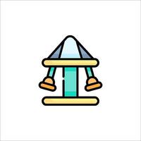 A colorful illustration of a playground equipment vector