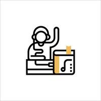 Dj icon illustration vector