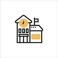 School building icon vector