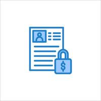 A padlock and a document icon vector