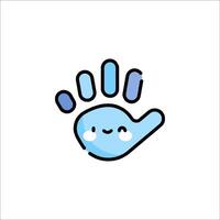 A hand with a smiley face on it vector