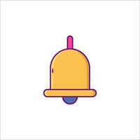 A bell icon in a flat style vector